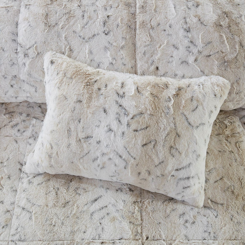 King 4PC Faux Fur Comforter Set Media 3