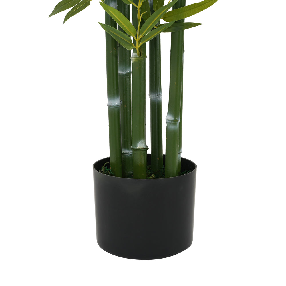 72' Artificial Bamboo with Black Plastic Pot, Set of 2 Media 10