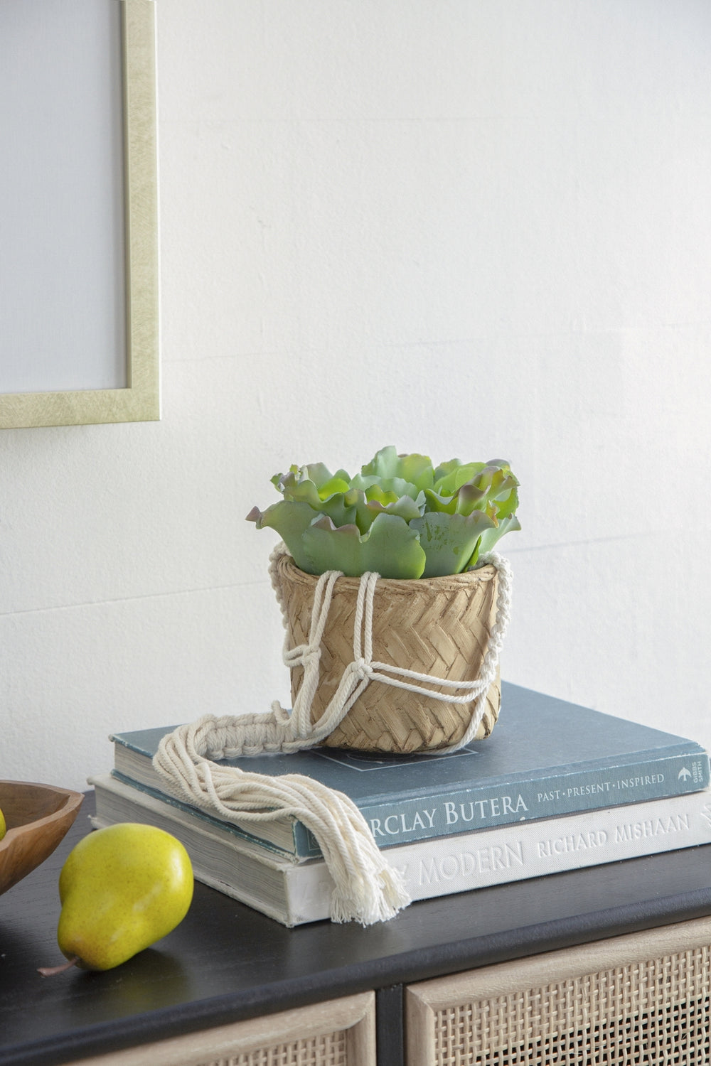 Set of 2, 5x5x4.5' Hanging Planter With Cotton Hanger, Bohemian Style Media 9