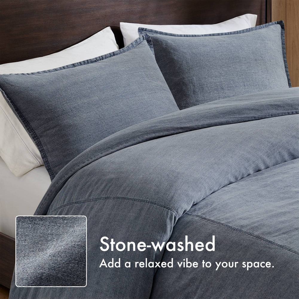 3PCS King/Cal King Twill Washed Duvet Set Media 11