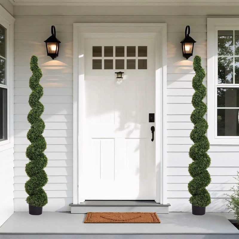 Topiary Bonsai Artificial Spiral Tree Plant Outdoor UV Resistant Plastic Boxwood 210cm Green