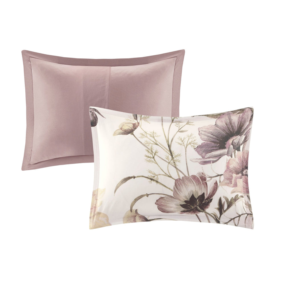 8 Piece Cotton Printed Comforter Set Blush Queen Media 13
