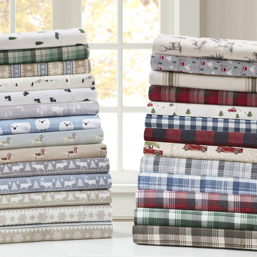 3 PCS Twin Sheet Set Tan Plaid Media 10