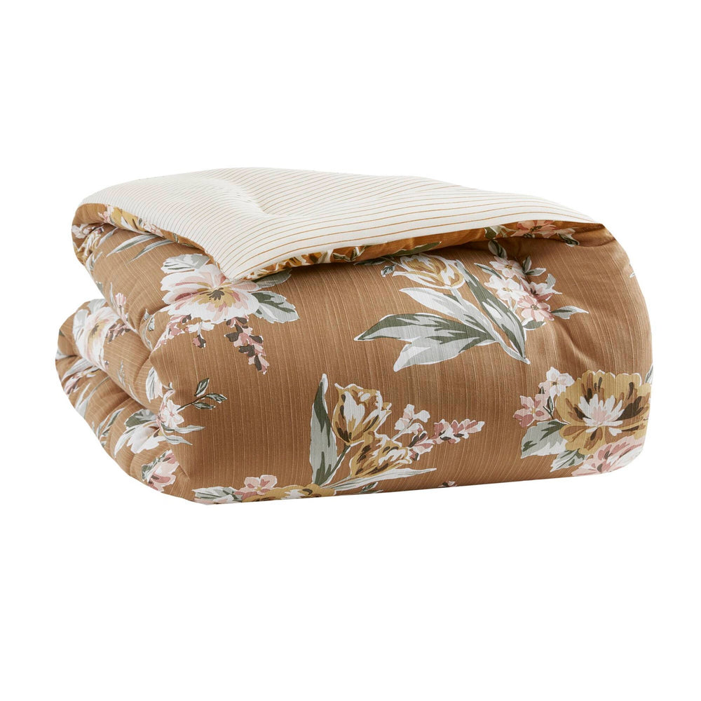 7-Piece King Vin  Floral Comforter Set, Terracotta Media 14