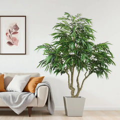 7FT Artificial willow Tree, Indoor Faux slik Greenery Plant for Home, Apartment, or Office Decoration, 1pc/set perspective