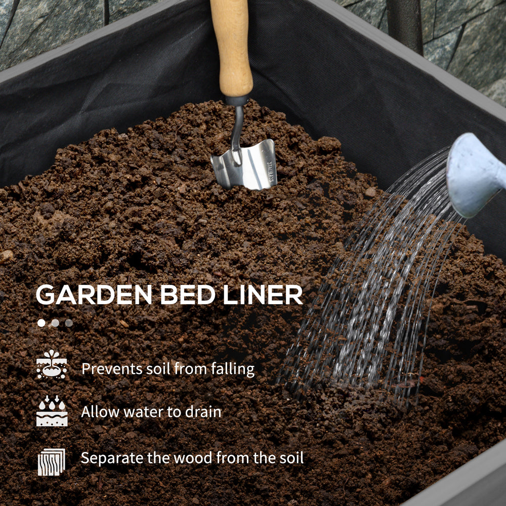 Large Elevated Planter Box,Wooden Raised Garden Bed with Legs,Bed Liner and Drain Holes Media 7