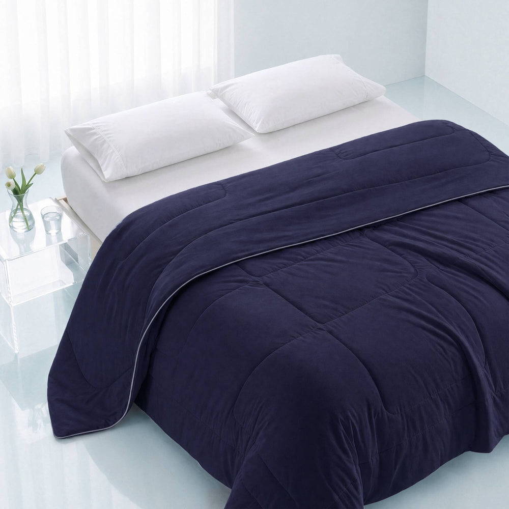 1 Piece Twin Down Alternative Comforter,Navy Media 9