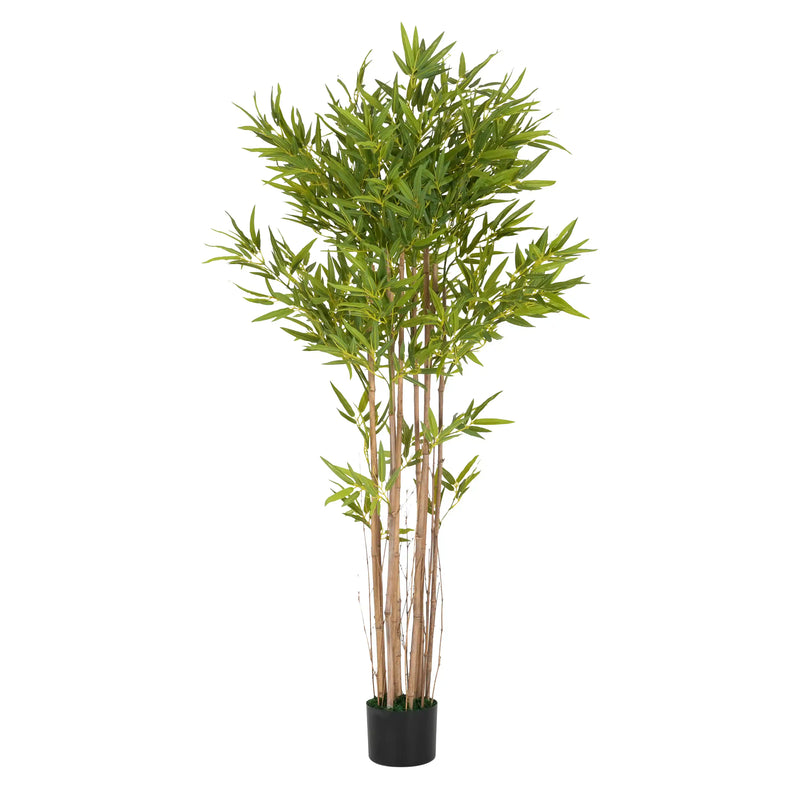 70' Artificial Bamboo with Black Plastic Pot