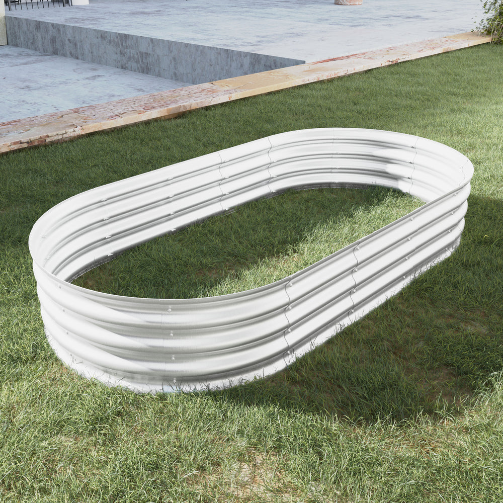 Galvanized Raised Garden Bed Kit, Heavy Duty, Rust-Resistant, 6x3x1ft, Silver Media 8