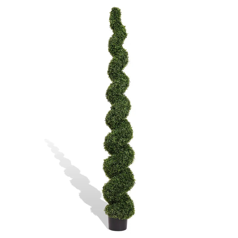 Topiary Bonsai Artificial Spiral Tree Plant Outdoor UV Resistant Plastic Boxwood 210cm Green