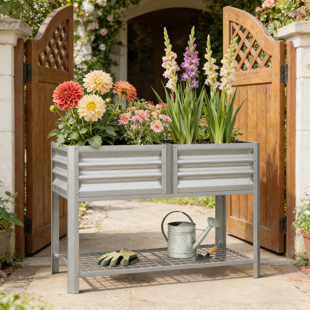 Outdoor Elevated Planter Box,Raised Garden Bed Media 1