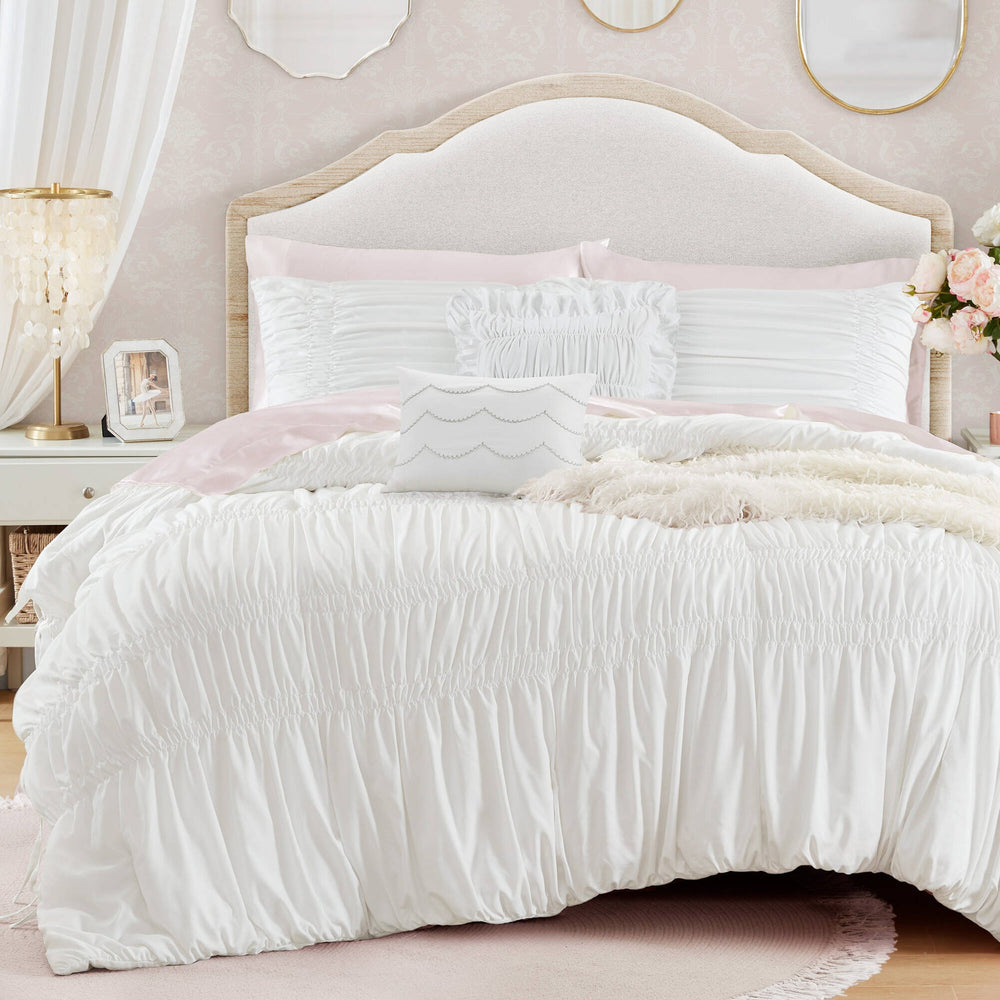 5 Pieces Full/Queen Comforter Set,White Media 10