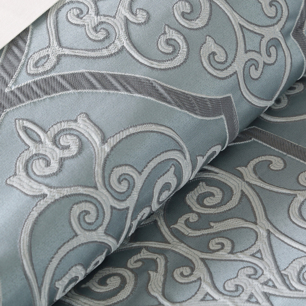 12 Piece Comforter Set with Cotton Bed Sheets Blue Queen Media 7