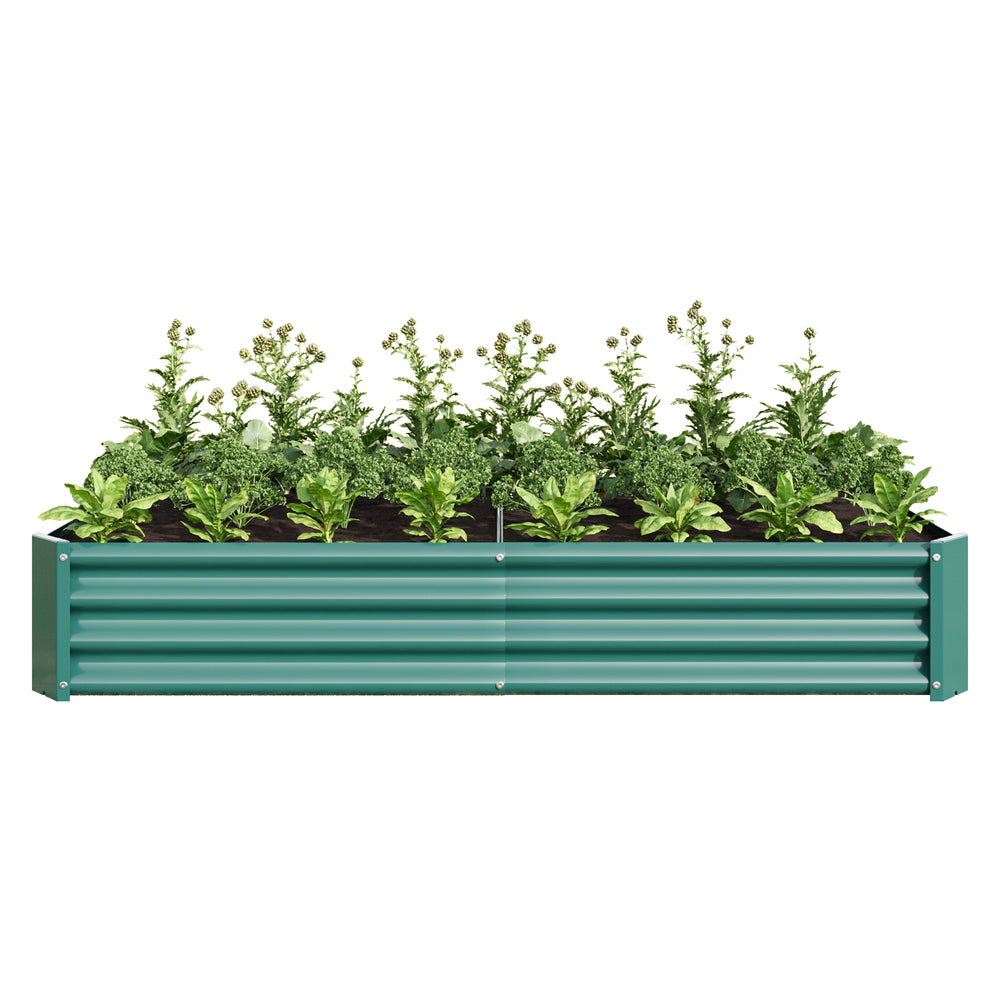 Raised Garden Bed Outdoor, 6×3×1ft , Metal Raised  Rectangle Planter Beds for Plants, Vegetables, and Flowers - Green Media 13