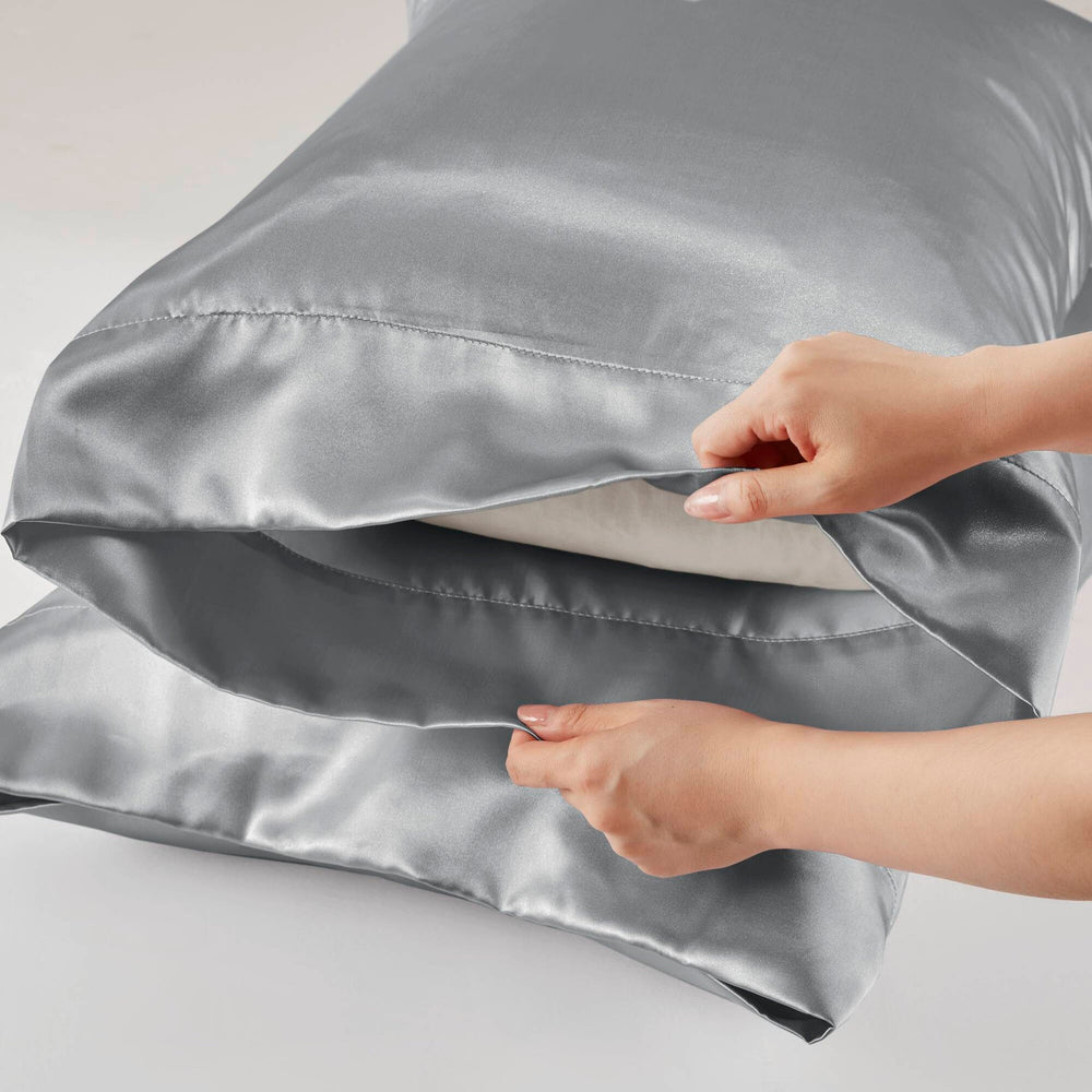 4 PCS Twin Luxury Sheet Set Grey Media 14