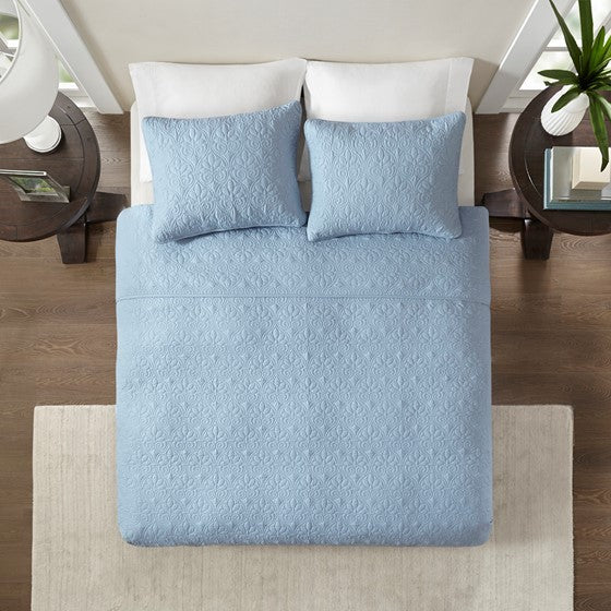 Reversible Quilt Set Blue King/Cal King Media 6