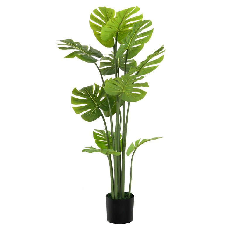 57' Artificial Monstera Deliciosa Plant with Black Plastic Pot