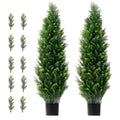 2 Pack 4' Artificial Cedar Topiary Tree Faux Plant UV Decor In/Outdoor T3342P462524 Default   DTY Store