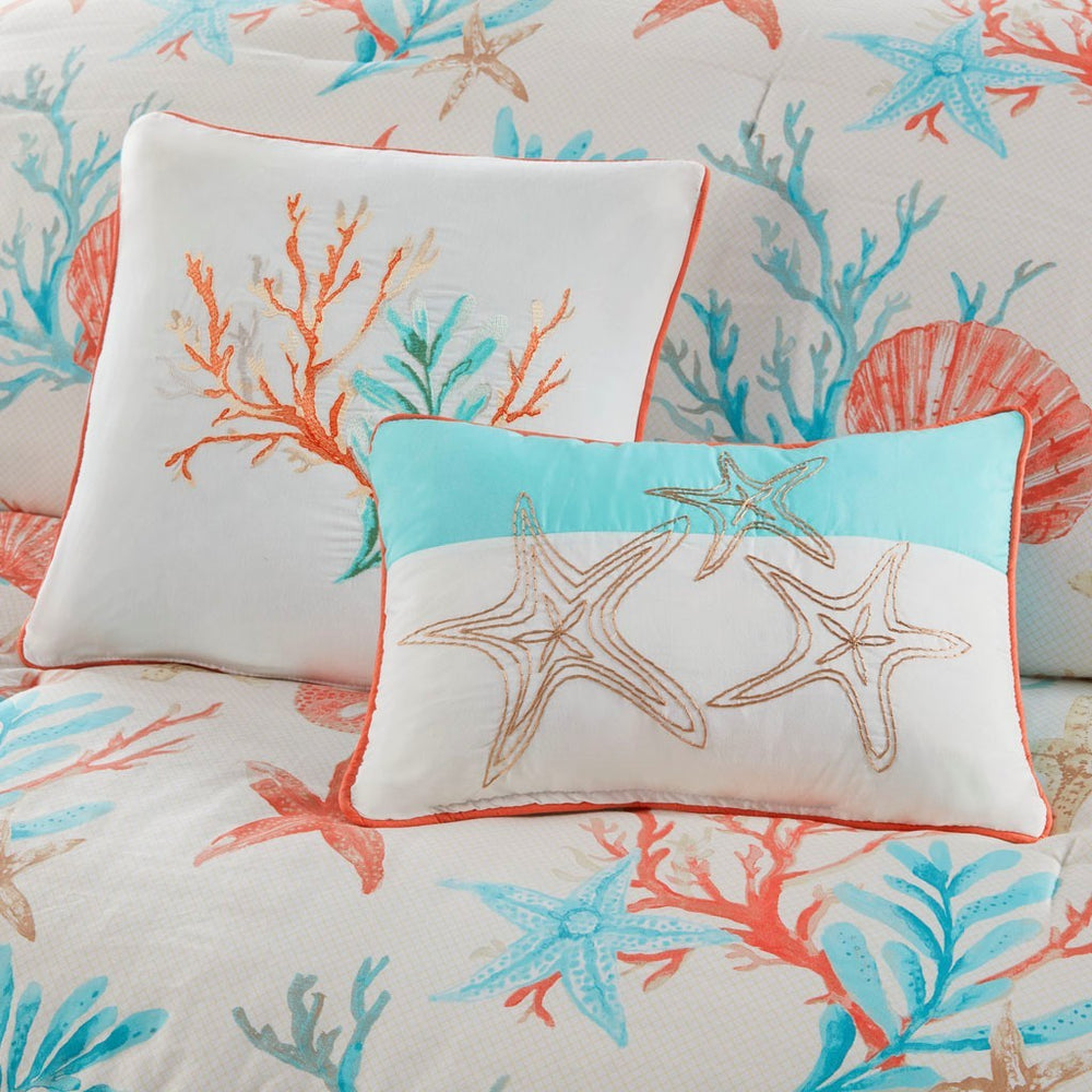 7 Piece Cotton Sateen Comforter Set Coral King Media 13