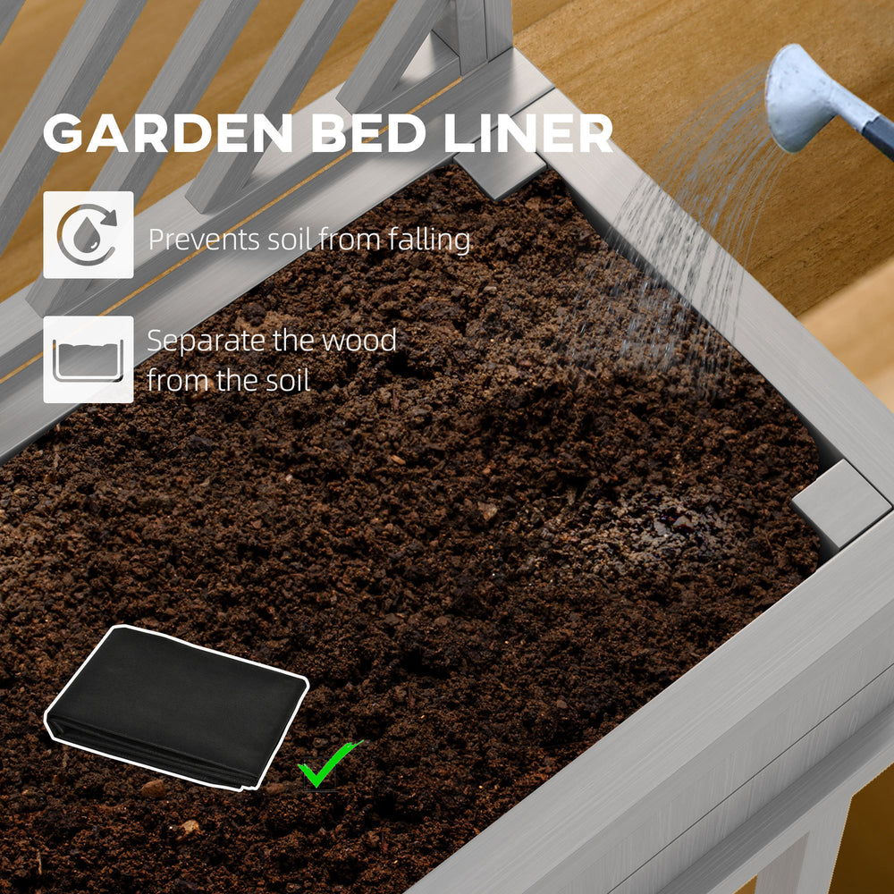 Spacious Raised Garden Bed,Elevated Wood Planter with Trellis for Climbing Plants,with Legs and Drainage Holes Media 6