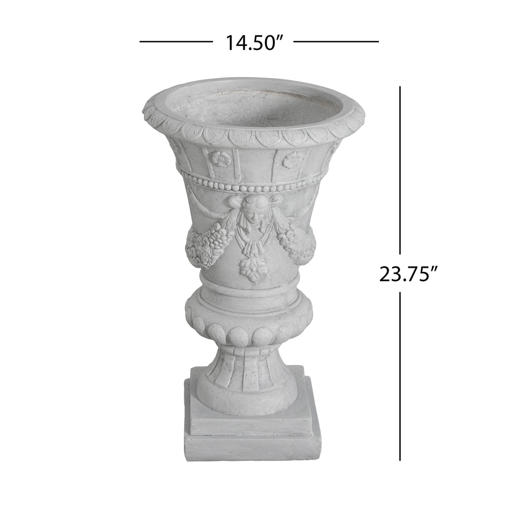 MGO Garden Urn, Light Grey, 23.75'' H Media 8