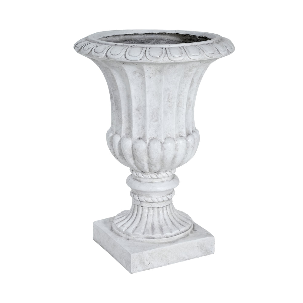 Outdoor Garden Urn Planter, Antique White Media 8