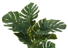 Artificial Plant, 45' Tall, Monstera Tree, Indoor, Faux, Fake, Floor, Greenery, Potted, Real Touch, Decorative, Green Leaves, Black Pot perspective