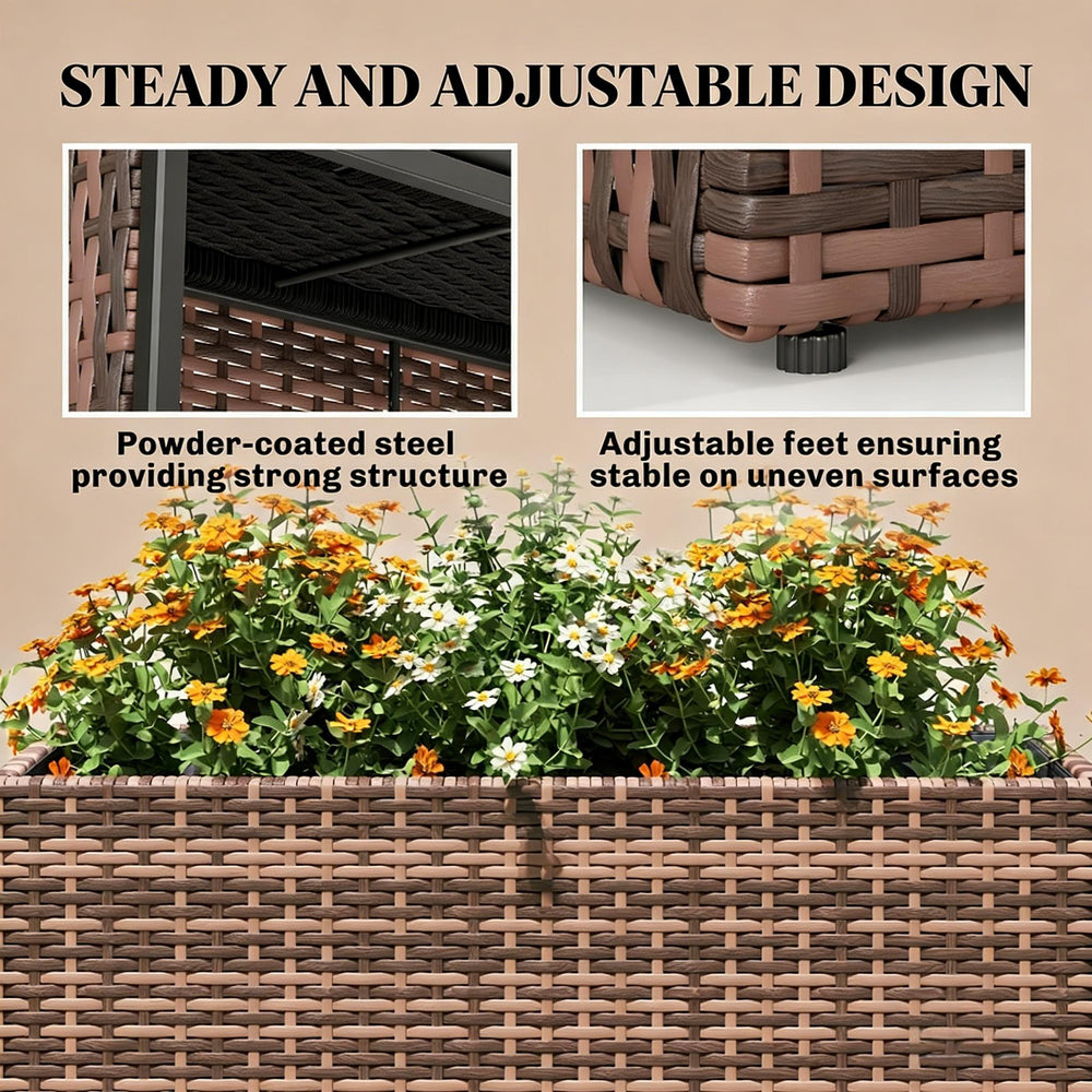 Modern Elevated Planter Box,Raised Garden Bed Media 7