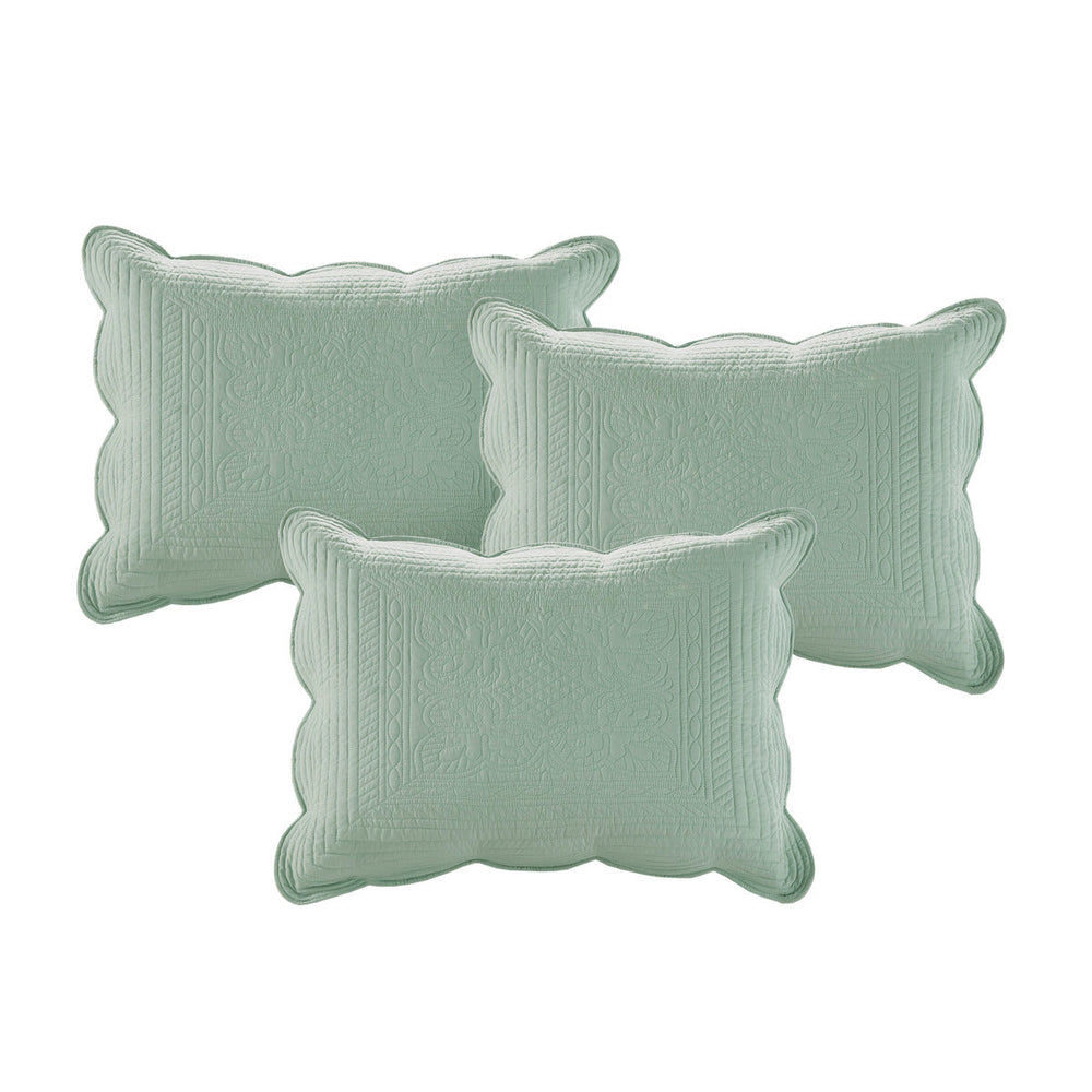 6 Piece Reversible Scalloped Edge Daybed Cover Set Seafoam Daybed Media 4