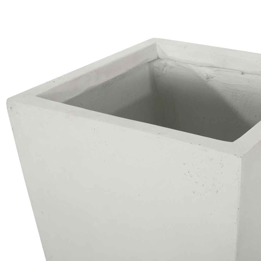 13' x 32.5' Cast Stone Planter Magnesium Oxide, Matte White Media 9