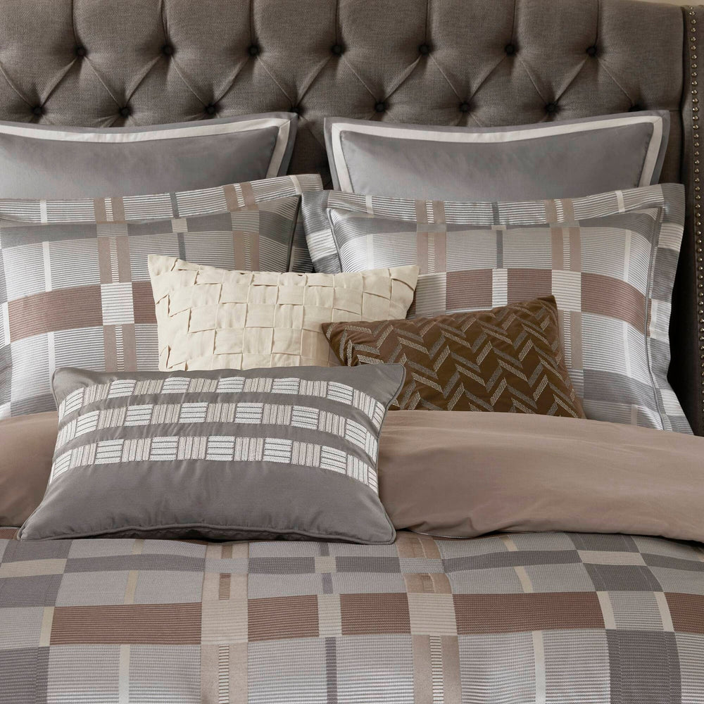 9 PCS King Jacquard Oversized Duvet Style Comforter Set Taupe Media 19