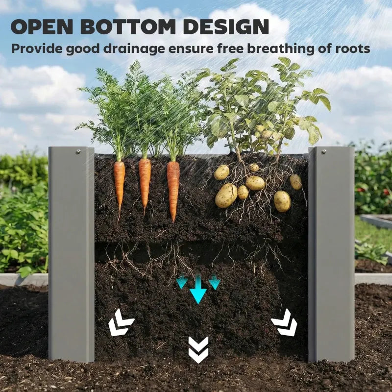 Balcony Herb Box,Outdoor Planter Box,Elevated Garden Bed(Only Planter Box) Media 7