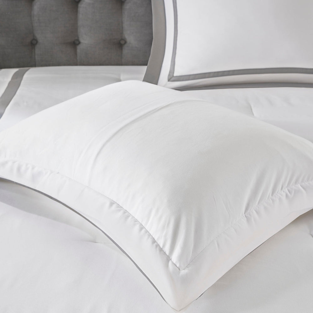 8 Piece Comforter and Quilt Set Collection Grey King/Cal King Media 14