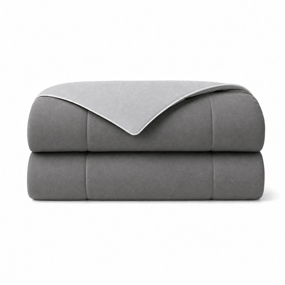 1 Piece Full/Queen Down Alternative Comforter,Grey Media 5