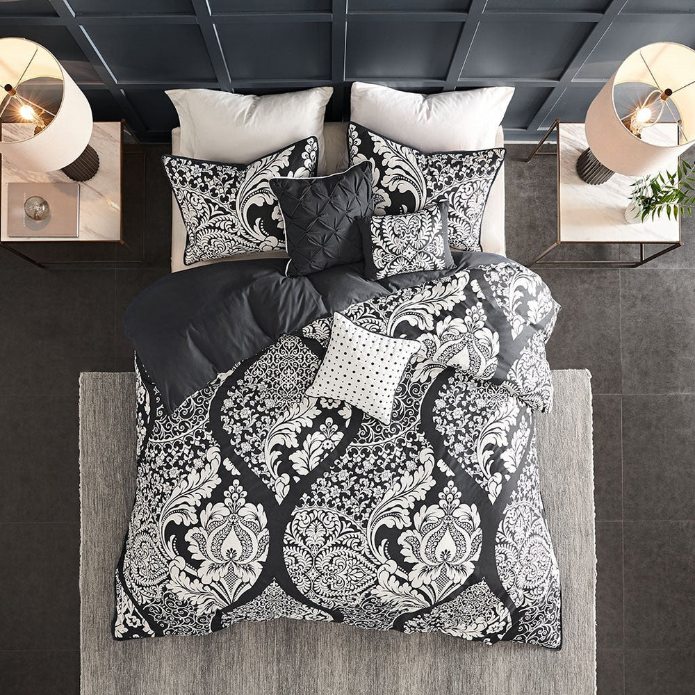 King/Cal King 6 Piece Printed Duvet Cover Set Media 5