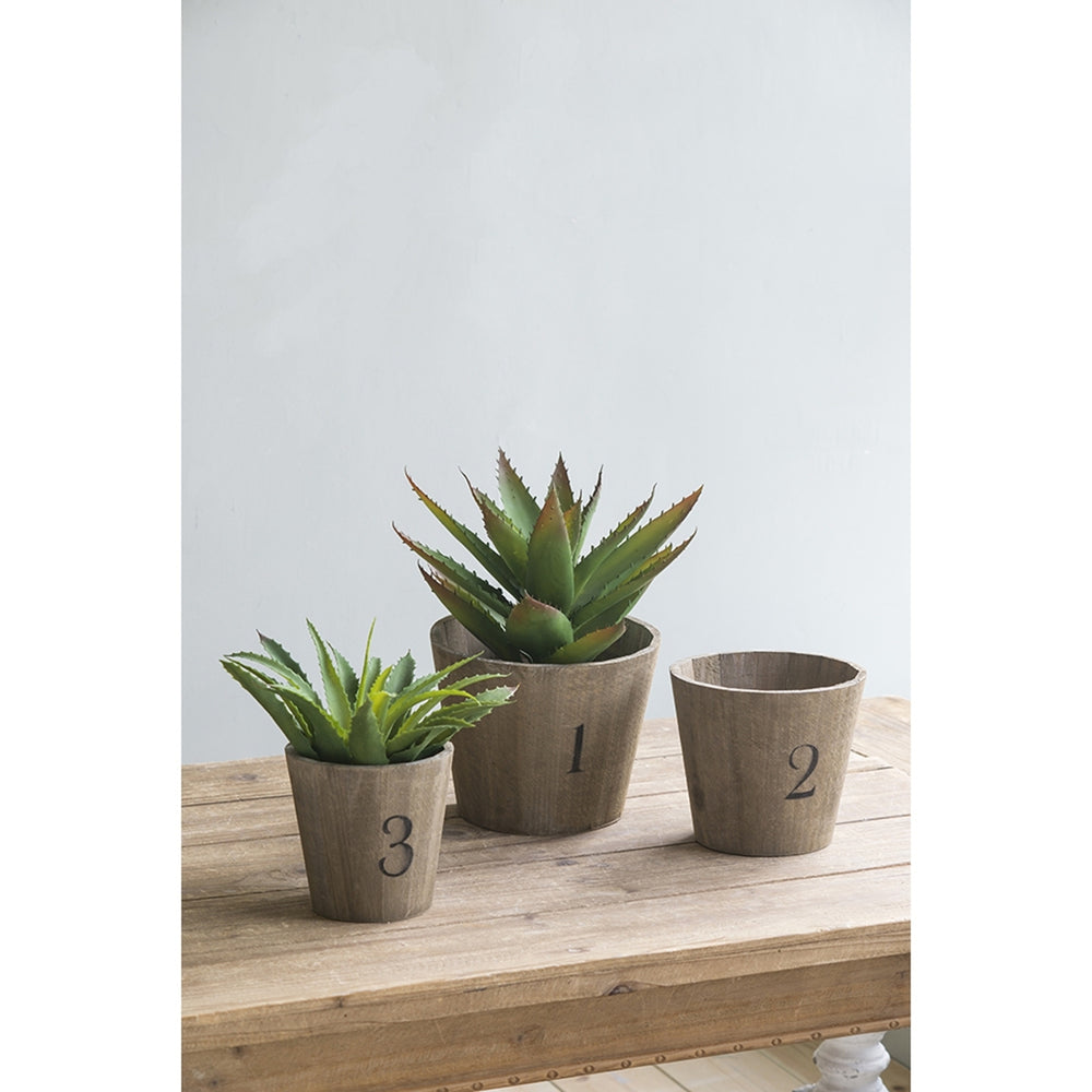 Set of 3 Thornton Flower Planter, L:8.3x8.3x6.5', M:6.8x6.8x6.1', S:5.3x5.3x5.1' Media 1