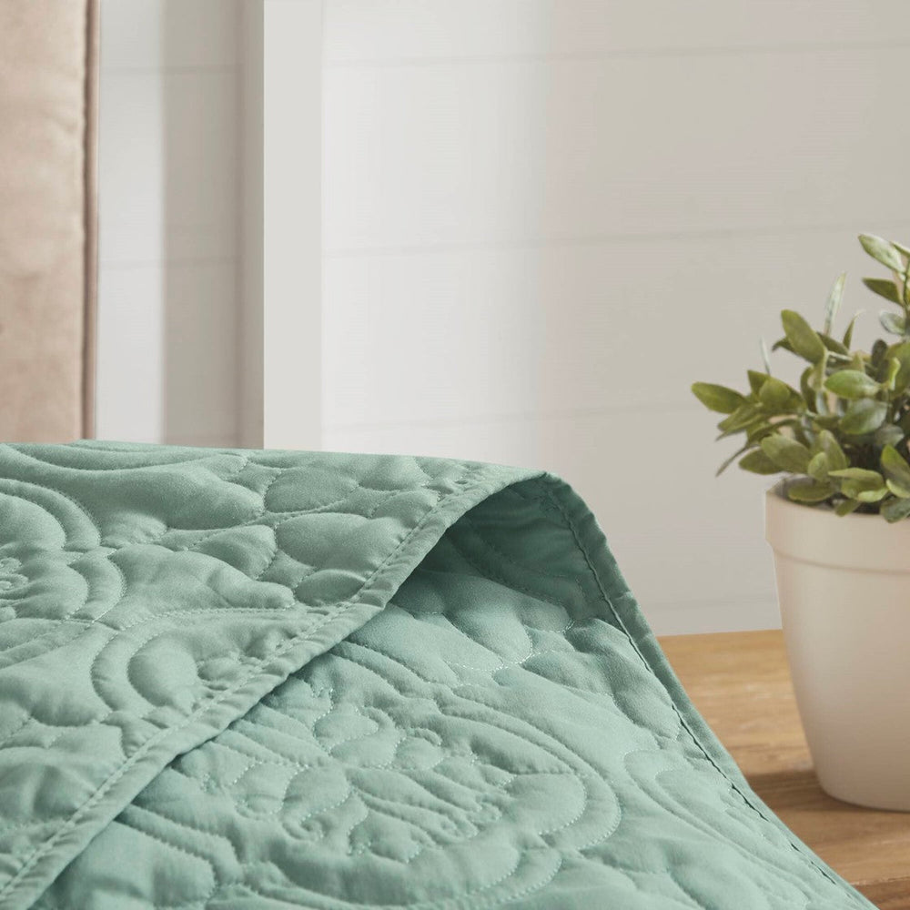 3 Piece Reversible Bedspread Set Seafoam Full/Queen Media 7