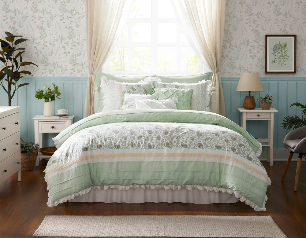 9 Piece Cotton Percale Comforter Set Cal King Media 13