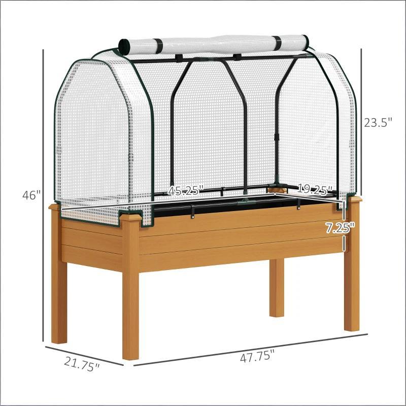 Outdoor Planter Box,Raised Garden Bed,Vegetables Planter Box Media 9