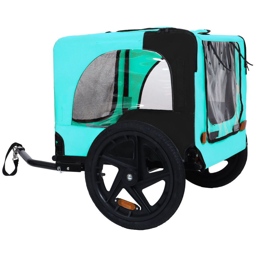 Pet Bike Trailer Dog Cart for Bicycle,Suitable for Small and Medium Pets, Easy Folding Cart Frame, Quick Release Wheel, Non-Slip Floor, Internal Leash Media 5