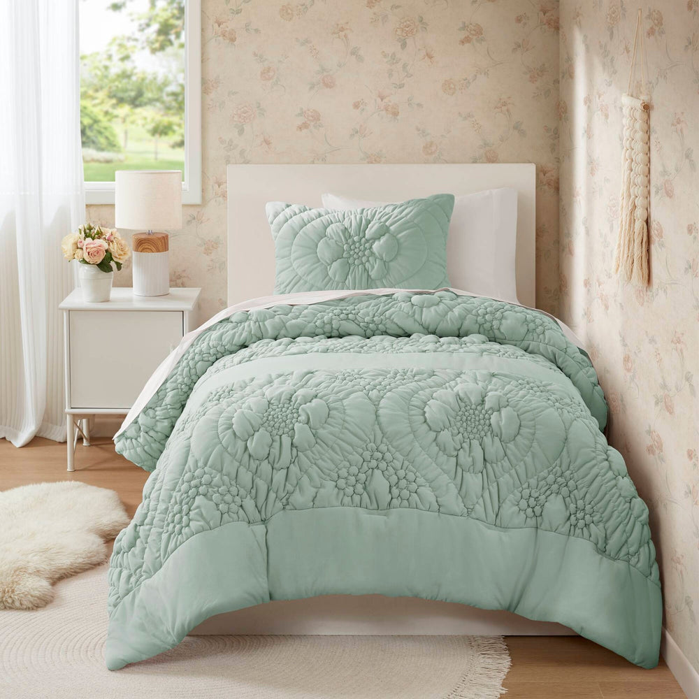 3-Piece Full/Queen Comforter Set,Sage Media 21
