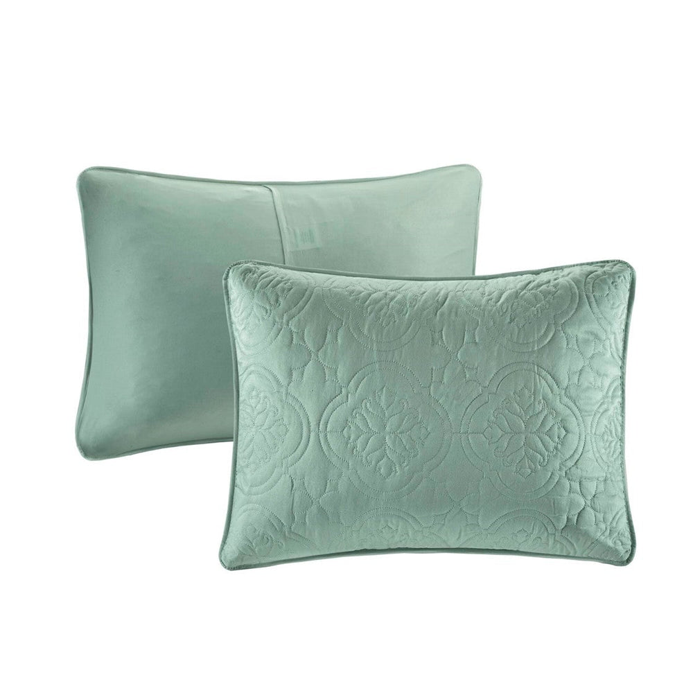 3 Piece Reversible Bedspread Set Seafoam Full/Queen Media 8