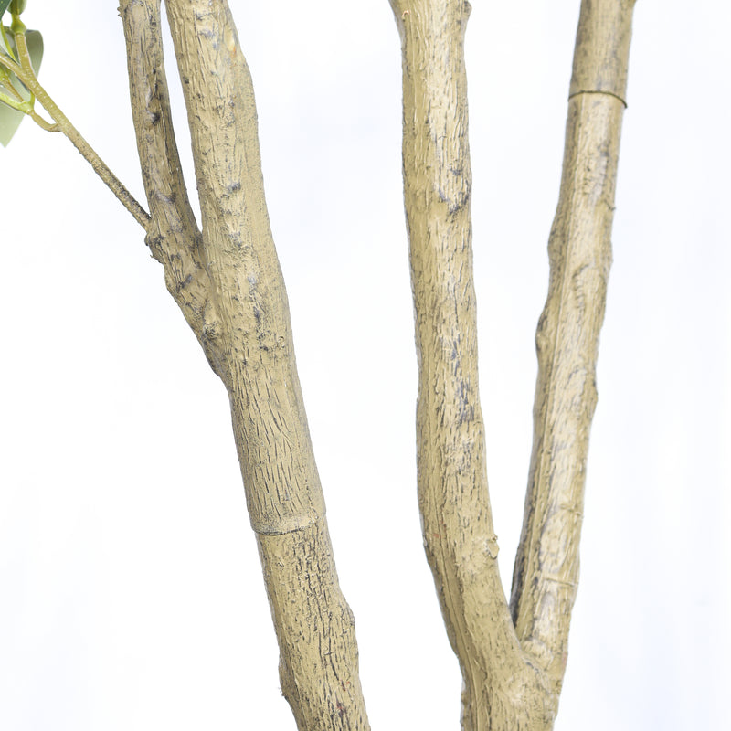 6' Artificial  Olive Tree in Plastic Black Pot, 1pc/set