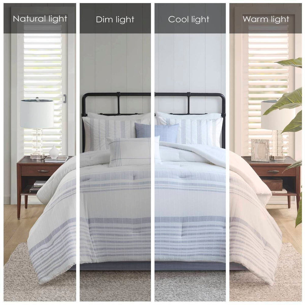 6 Piece Cotton Jacquard Oversized Comforter Set-Cal King Media 6