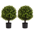22in Boxwood Ball Shaped Artificial Topiary Shrubs Tree in Pot for Home and Garden Decoration 2pcs/set W2945P359770 Default   DTY Store