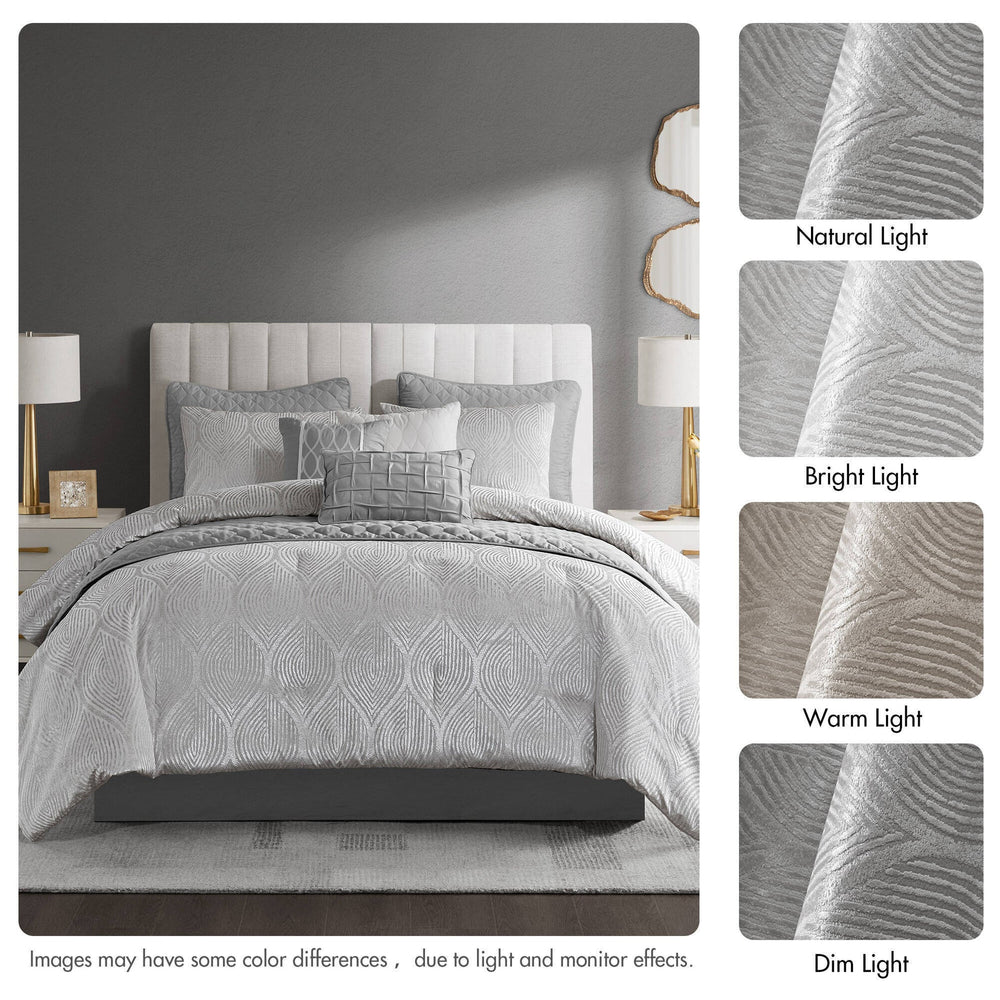 10- Piece Cal King Jacquard Comforter Set Media 5