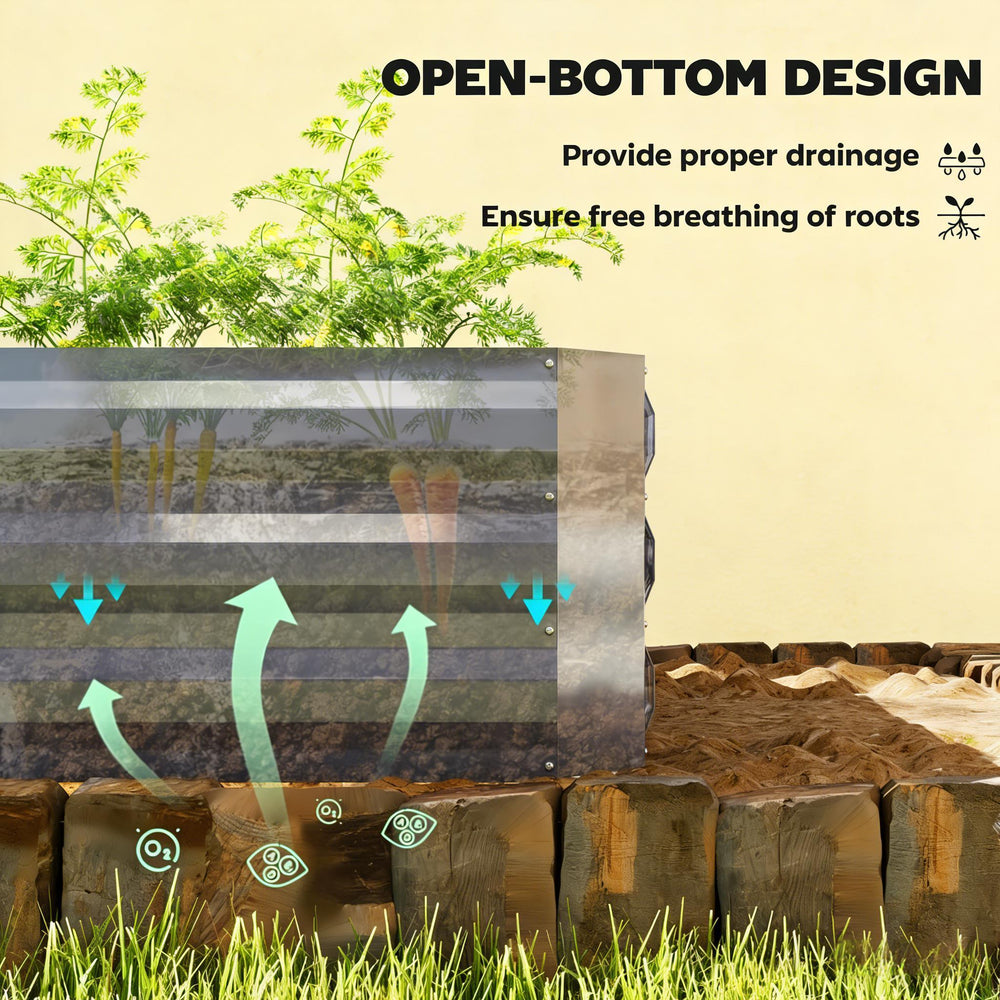 2-in-1 Raised Planter Greenhouse,Raised Garden Bed,Planter Raised Bed Media 5