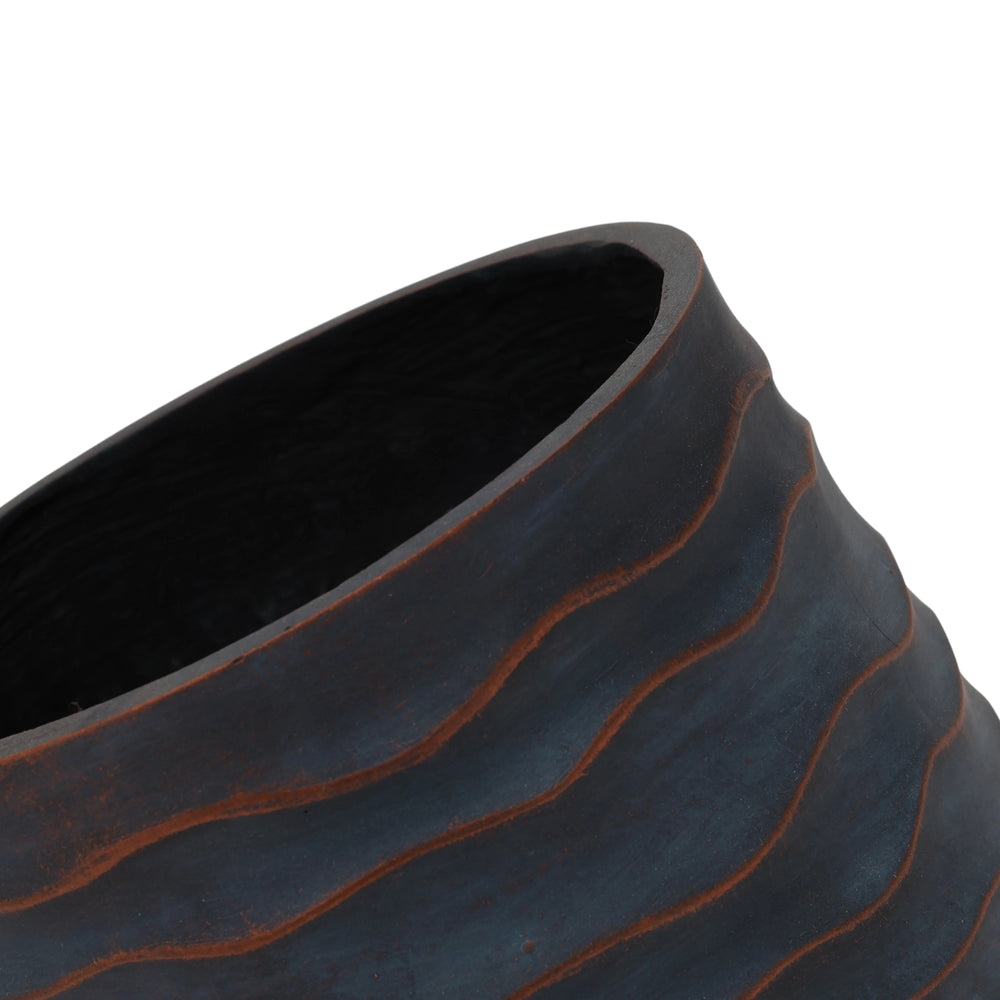 Large Round Planters Set of 2 (16.14'x15.75' & 11.8' x11.42'') - Lightweight Magnesium Oxide Plant Pot with Texture -Concrete Planter Pots with Drainage Hole – Indoor & Outdoor Use Media 9