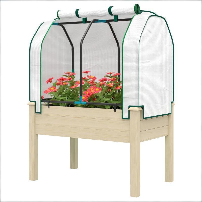 Compact Planter Box,Outdoor Raised Garden Bed Media 4