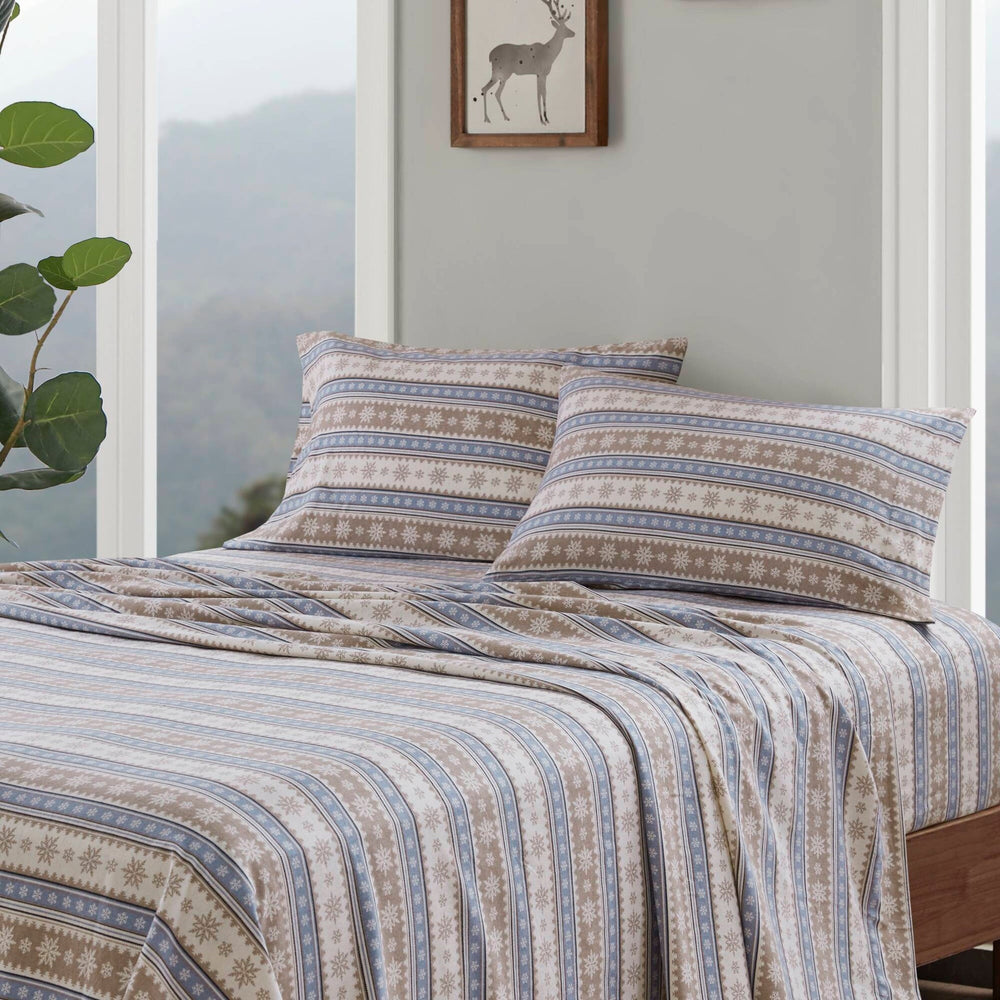 3 PCS Twin Sheet Set Blue Snowflake Media 15